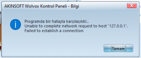 Failed to establish a connection